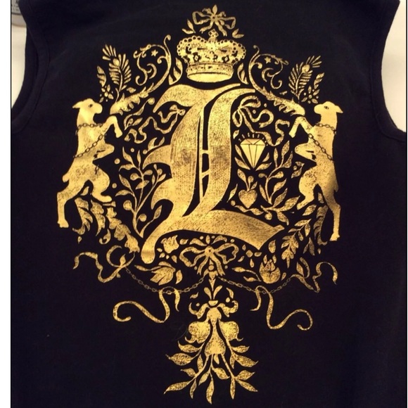 L.A.M.B Gold Crest Sleeveless Hoodie - Picture 7 of 10